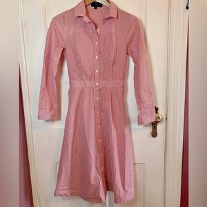 Long-sleeve dress Oxford style button down